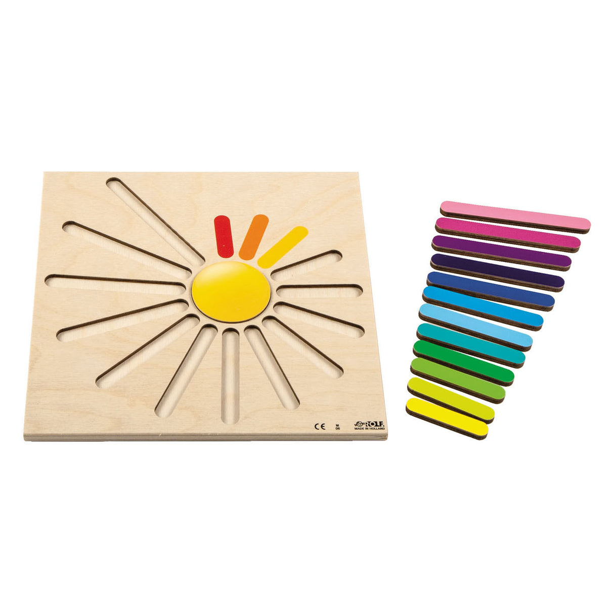 Rolf relief puzzel regenboogstralen, 15st.