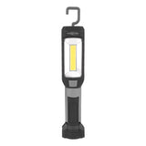 Werkplaatslamp met klein extra lampje en robuuste kunststof behuizing
