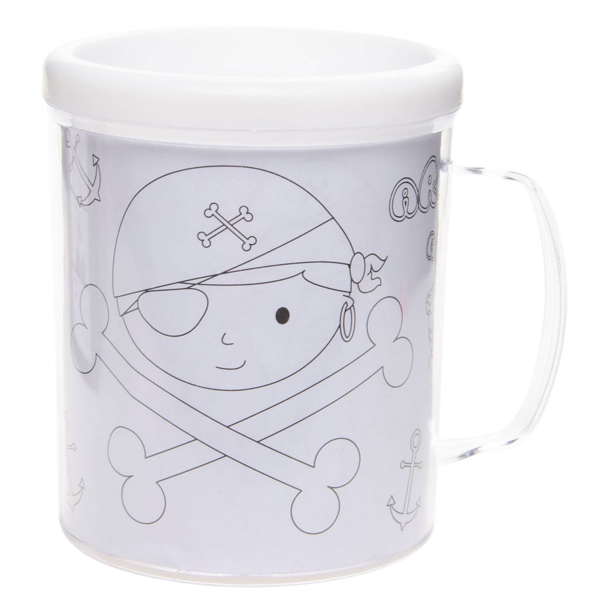 Color your own cup pirate
