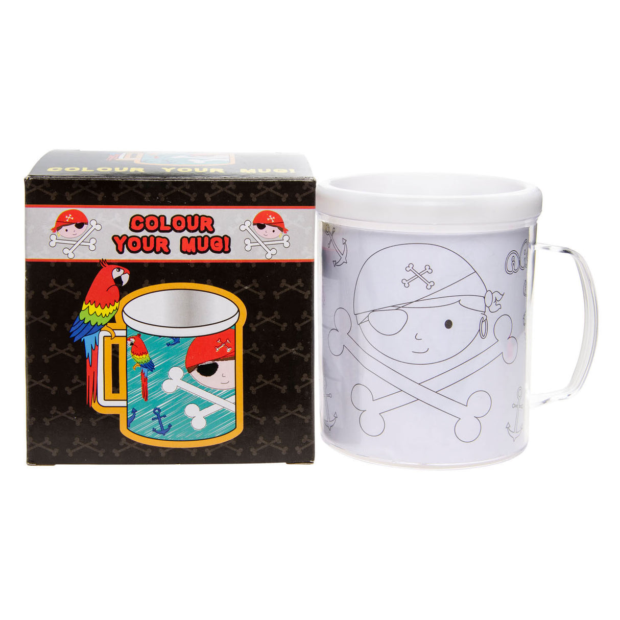 Color your own cup pirate