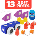 Blockaroo magnetic foam blocks vehicles, 13dlg.