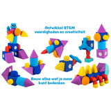 Blockraroo Magnetic Foam Blocks Blocks Builders Box, 50DLG.
