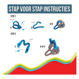 Clics spaghettez Noodle the Pup flexible building rods, 34dlg.