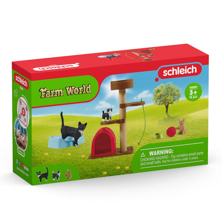 Schleich Farm World Play čas za simpatične mačke in mačke 42501