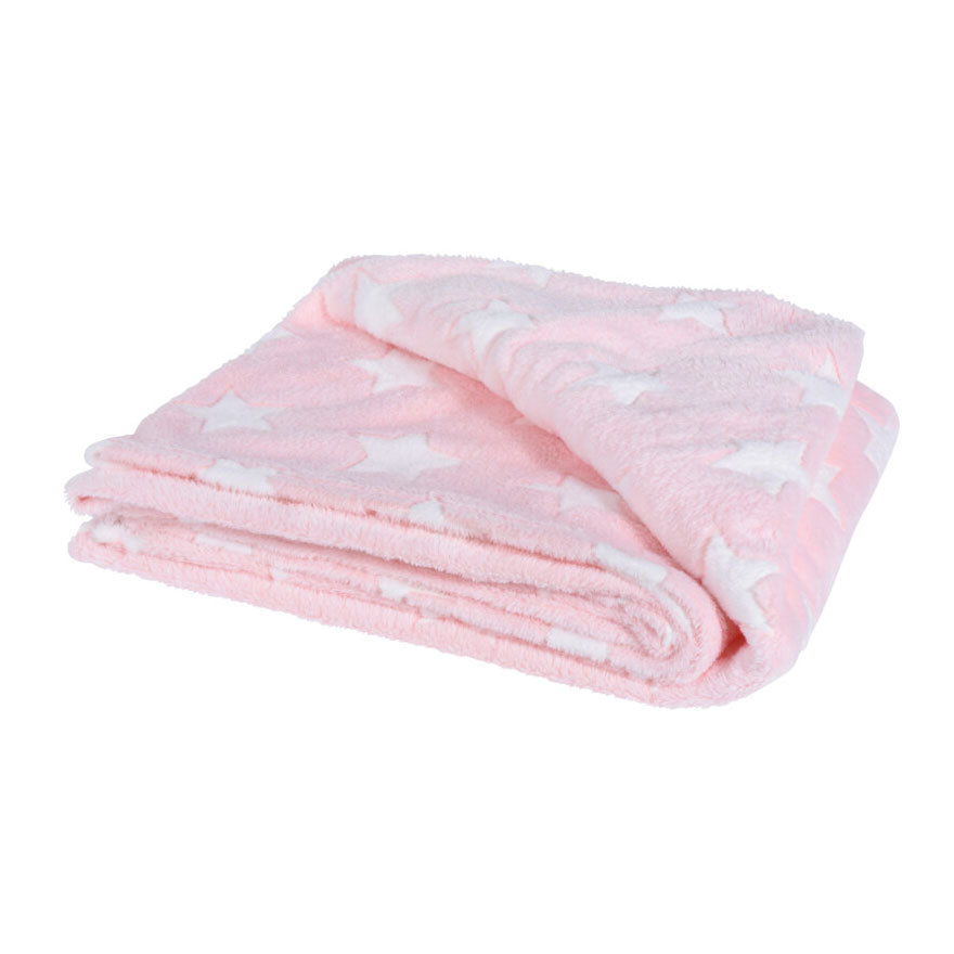Fleece přikrývka růžová