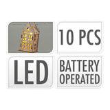 Light garland LED with 10 houses, 150 cm