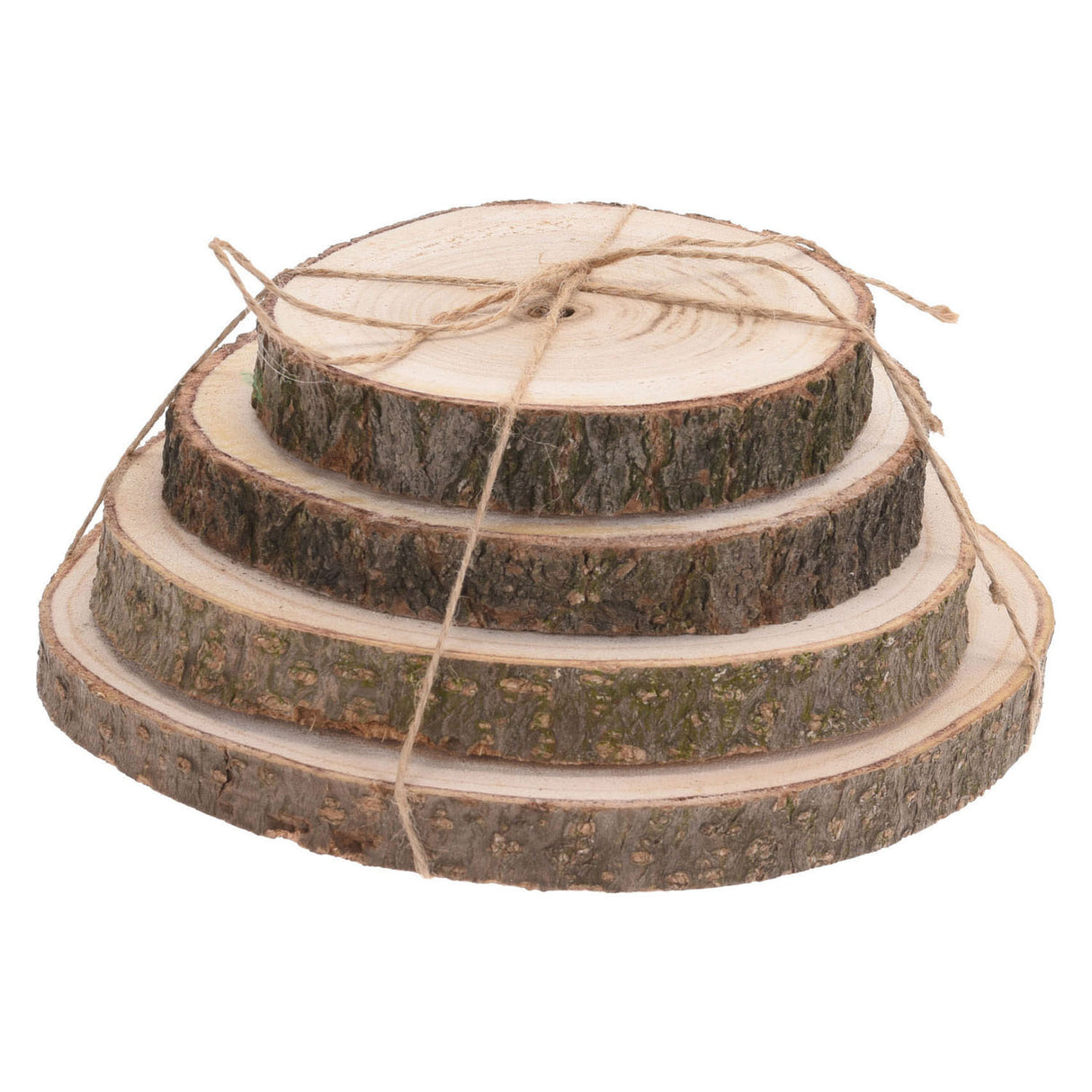 Tree disk with bark natural, 4st.