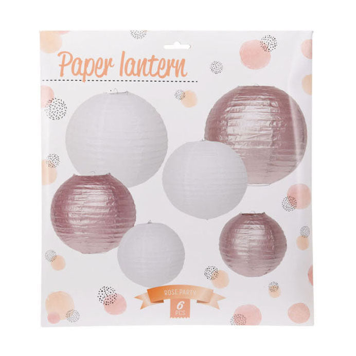 Lampad Paper Rosegoud White, set di 6
