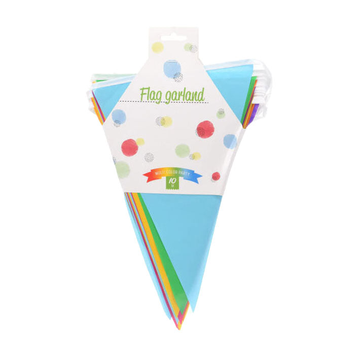 Flag Line Multi Colori con 20 bandiere, 10 m