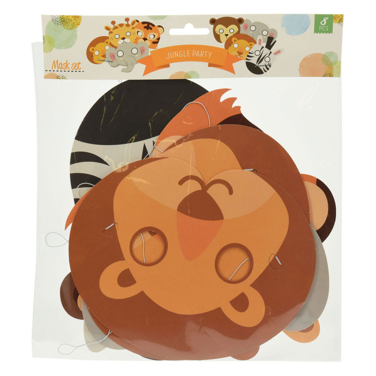 Mask jungle paper set, 8st.