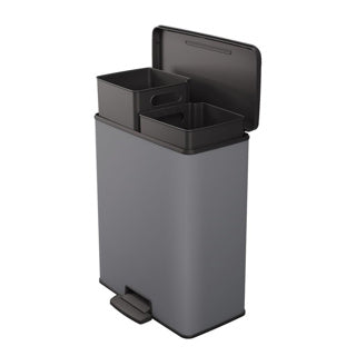 Curver pedaalemmer decobin duo 26l 26l cool grey