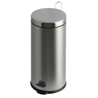 Eko Pedal Bin 30L Classic Mat en acier inoxydable