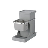 Eko afvalemmer 20+4l grijs deco inbouw