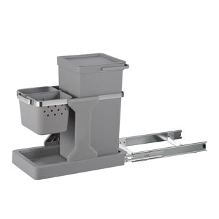 Eko afvalemmer 20+4l grijs deco inbouw
