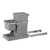 Eko afvalemmer 20+4l grijs deco inbouw