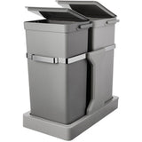 Secchio eko rifiuti 15+20l duo deco grigio costruito -in