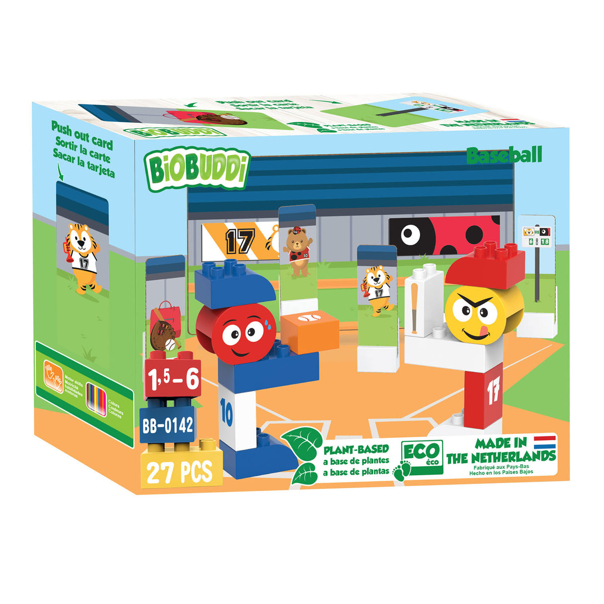 Biobuddi bouwset honkbal, 27dlg.