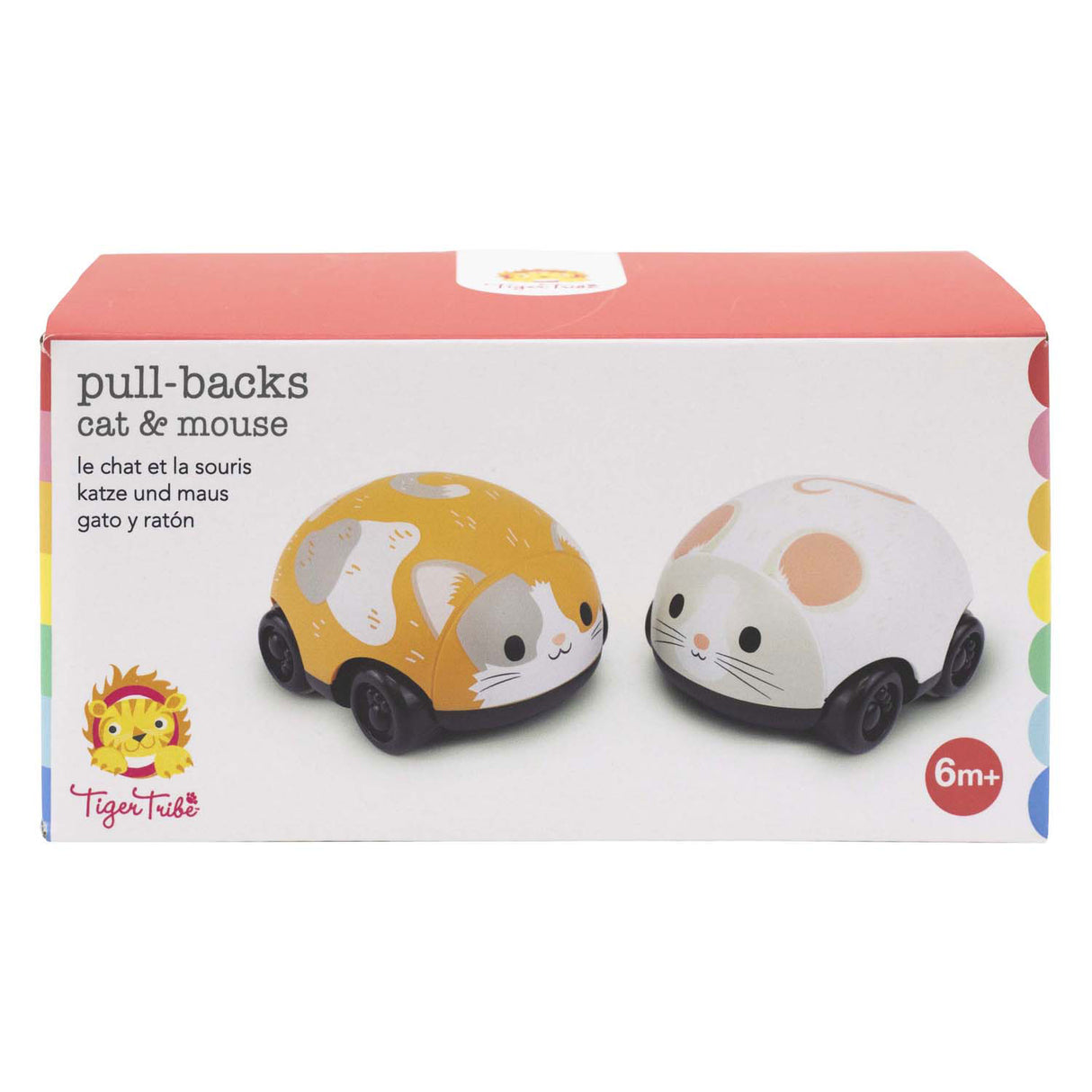 Selecta pull-back voertuigen - kat en muis
