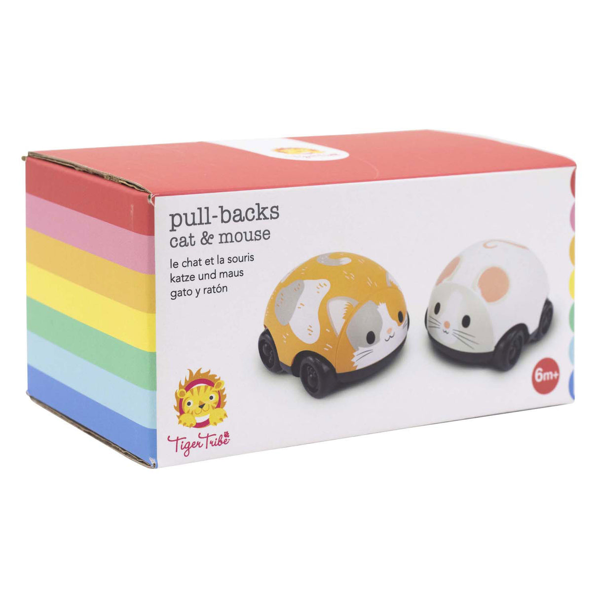 Selecta pull-back voertuigen - kat en muis