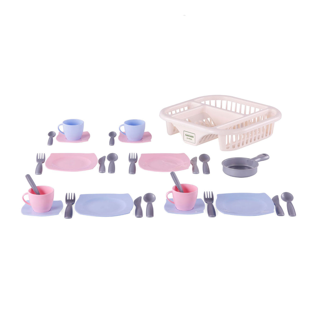 Cavallino Service mat Spullwäsche Rack rosa, 30dlg.