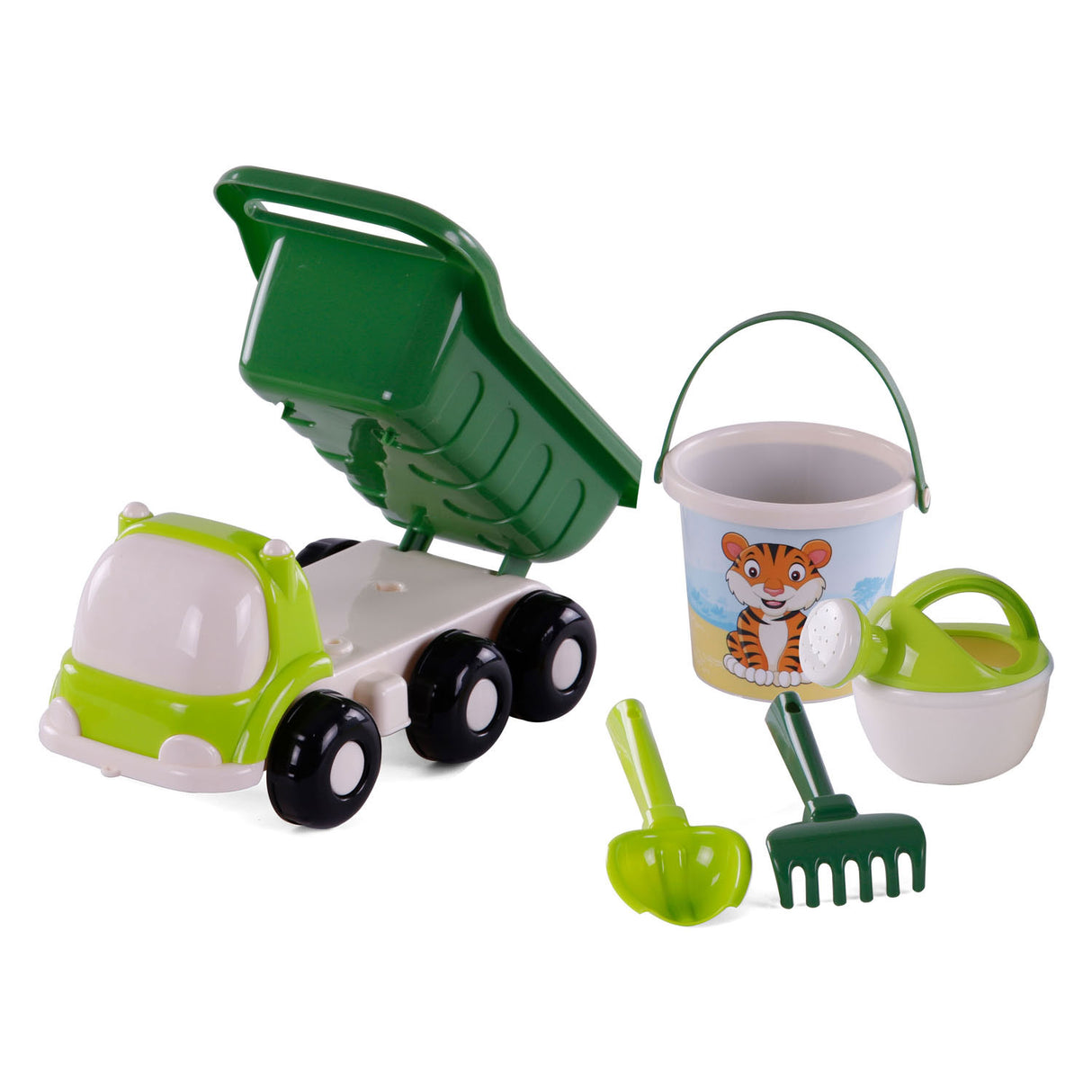 Cavallino Strand Kiepwagen s kbelíkem Set Green, 5DLG.