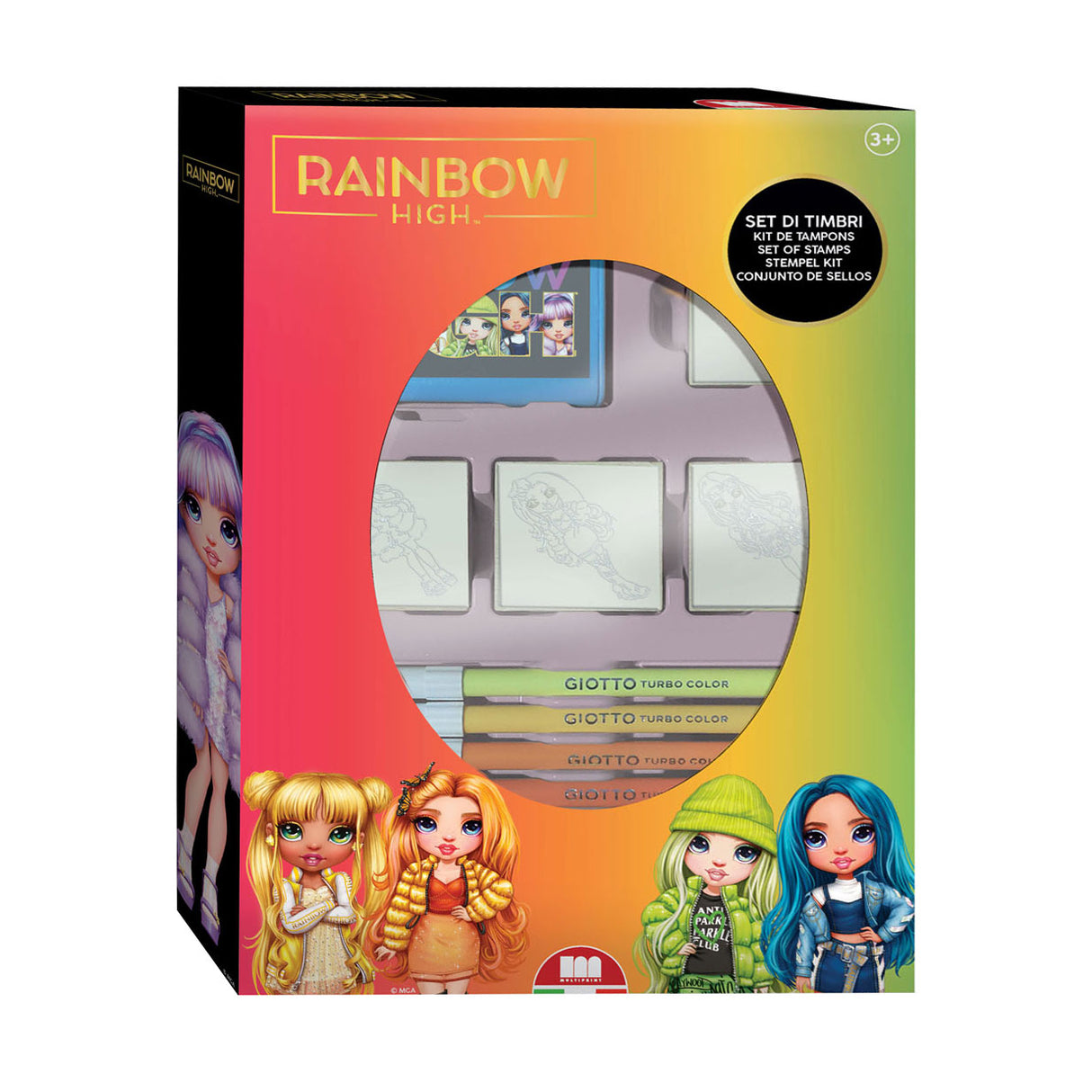 Multipript Reebou High Stempel Set mat 4 Stempelen
