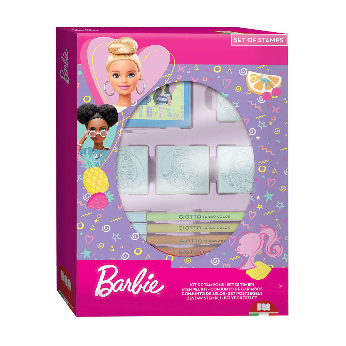 Ensemble de tampons Barbie multiprint avec 4 timbres