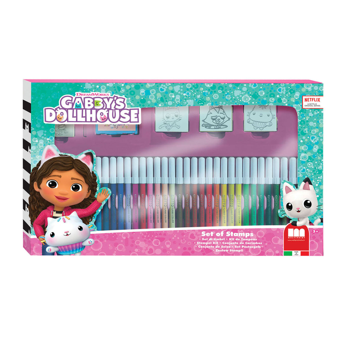 Multiprint Gabby's dollhouse color set with stamps, 41dlg.