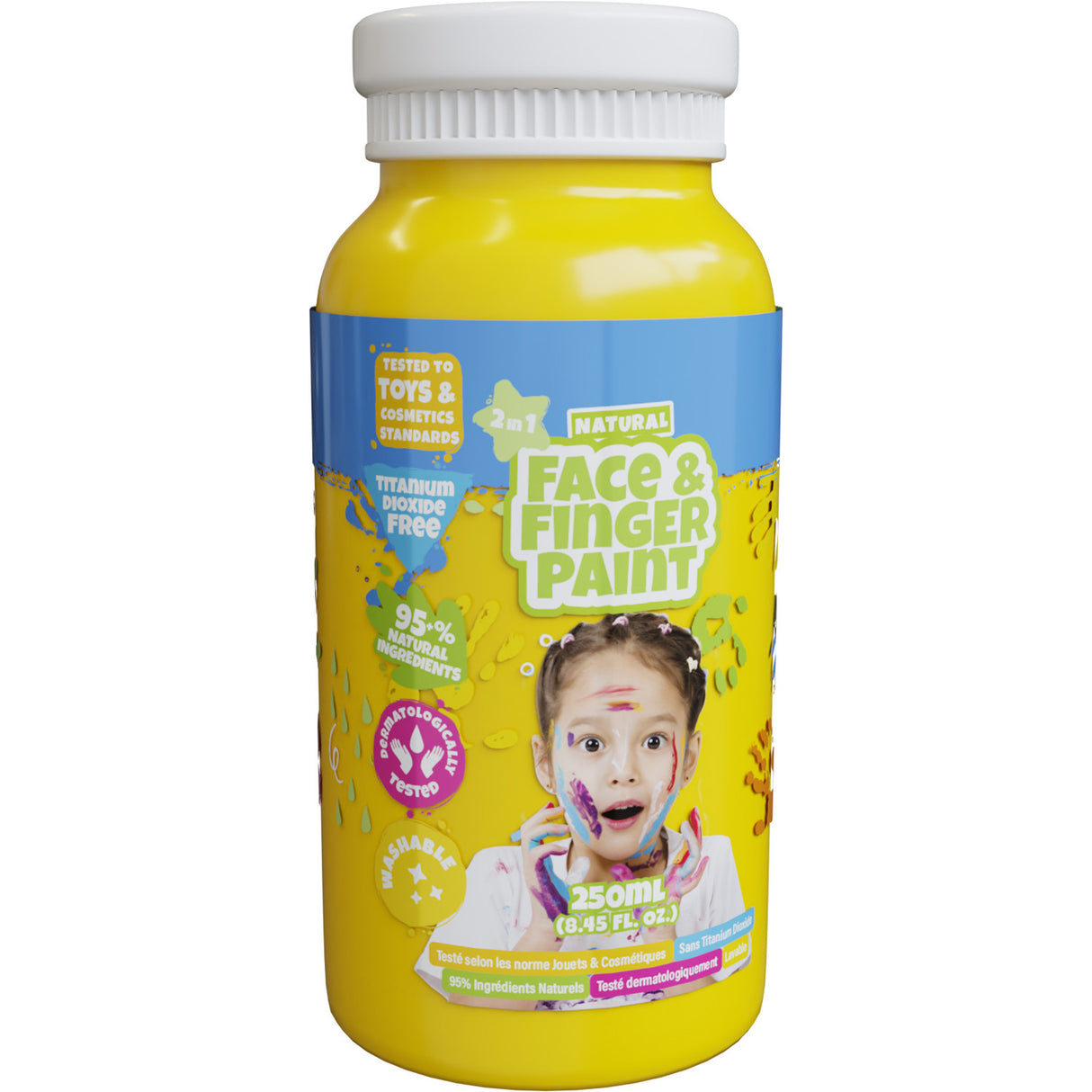 Boti Natural Fingerpaint Flasche - Geel, 250 ml