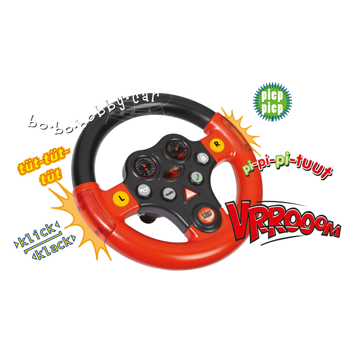 Big playing steering wheel with sound