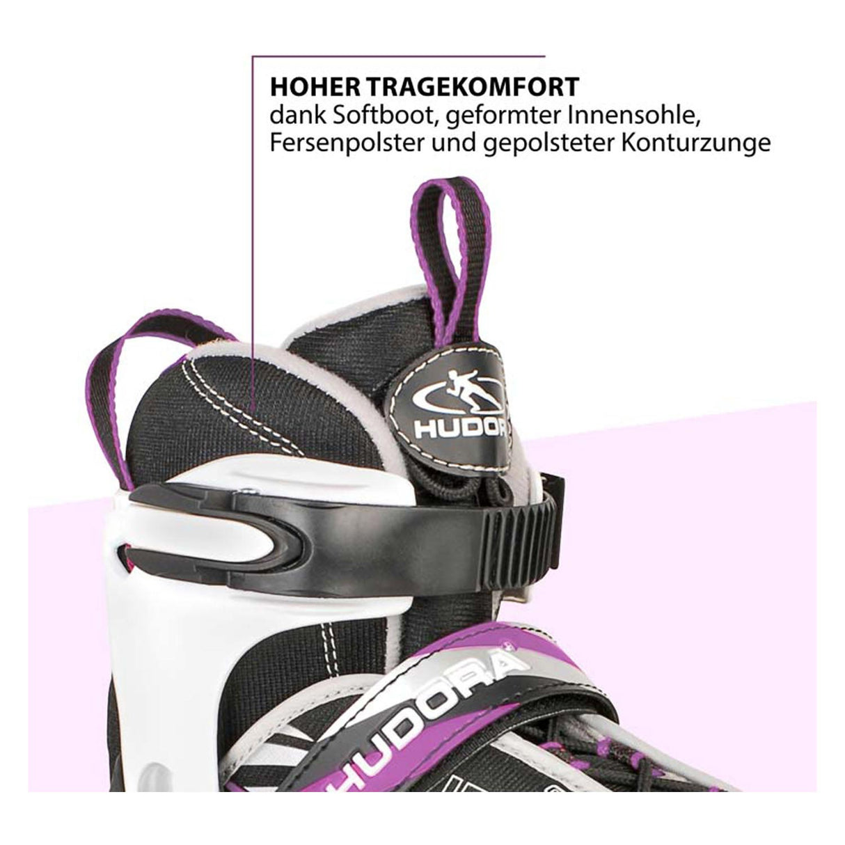 Hudora Inline Skates 29-32 Črno roza