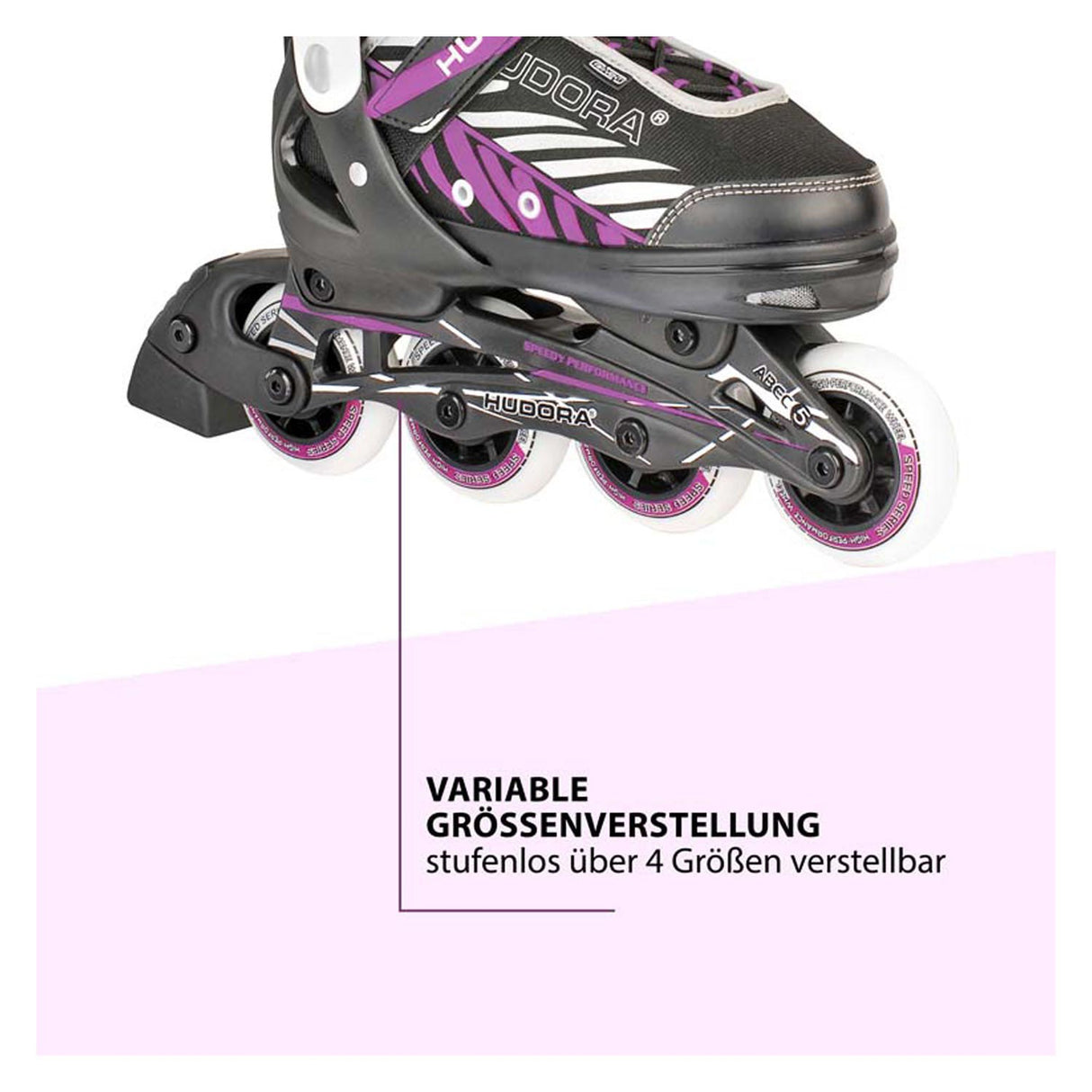 Hudora Inline Skates 29-32 Črno roza