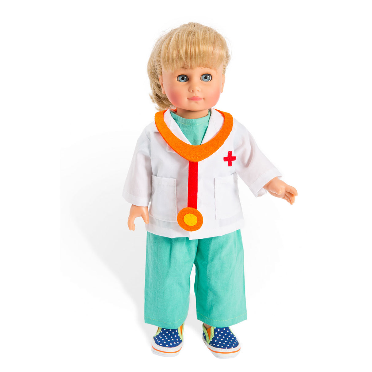 Outfit da dottore con bambole per le bambole con stetoscopio, 28-35 cm