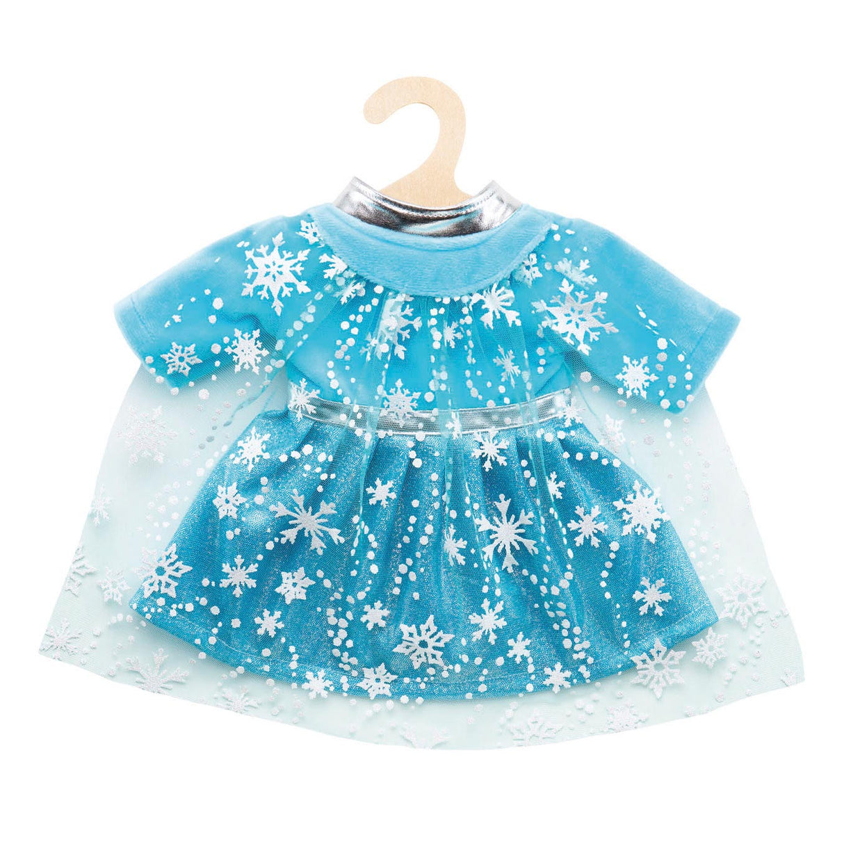 Lutka obleka ledena princesa z rtom, 28-35 cm