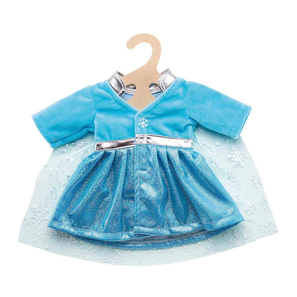 Lutka obleka ledena princesa z rtom, 28-35 cm