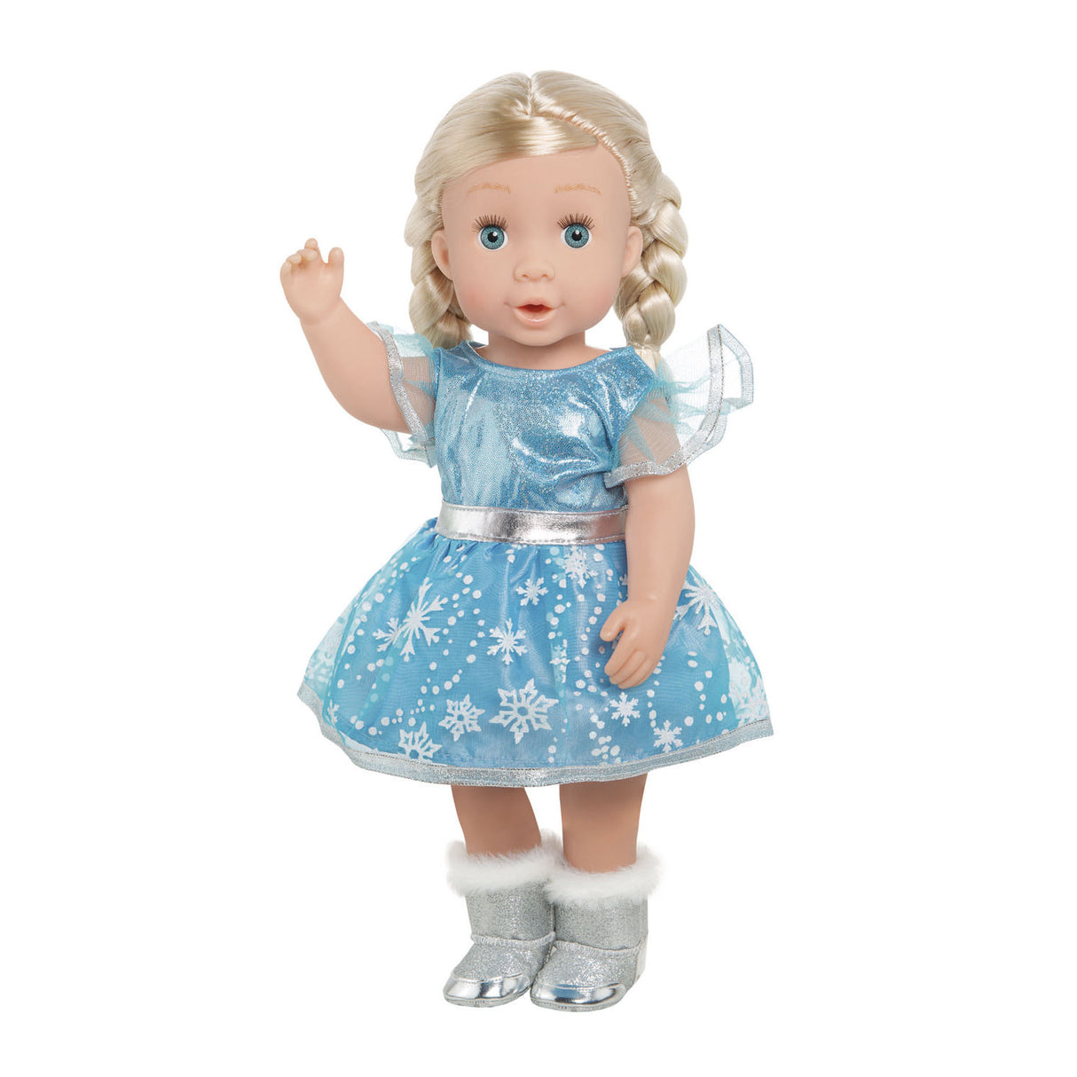 Lutka obleka ledena princesa z rtom, 28-35 cm