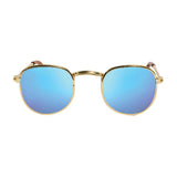 Helies Poppen Sonnebrëller Gold blo Spigel