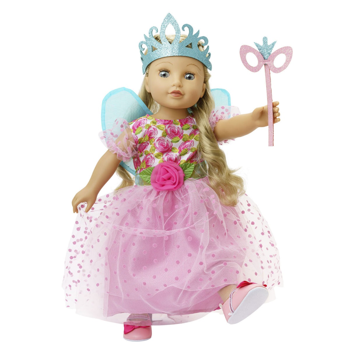 Hemle maachen Poppen Kleed Prinzessin rosa, 28-35cm