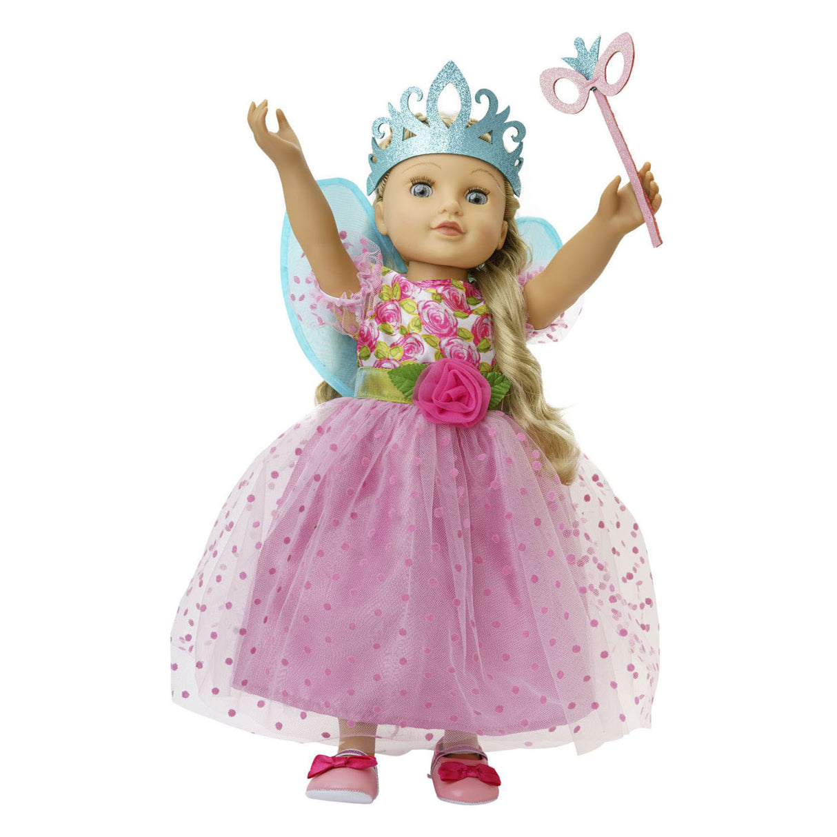 Hemle maachen Poppen Kleed Prinzessin rosa, 28-35cm