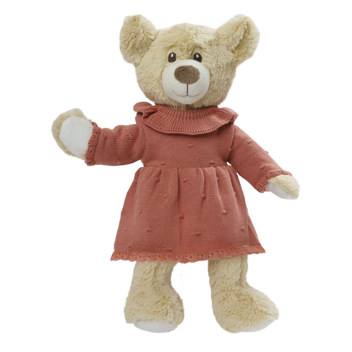 Kleteča lutka Pleteča obleka breskev, 28-35 cm