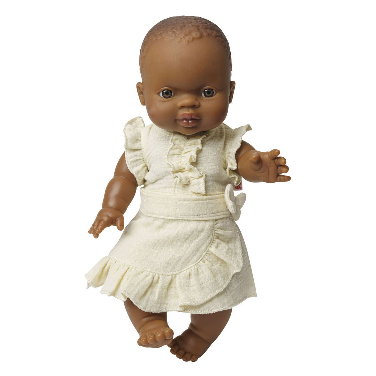 Heless doll wrap skirt ecru with ruffles, 35-45 cm