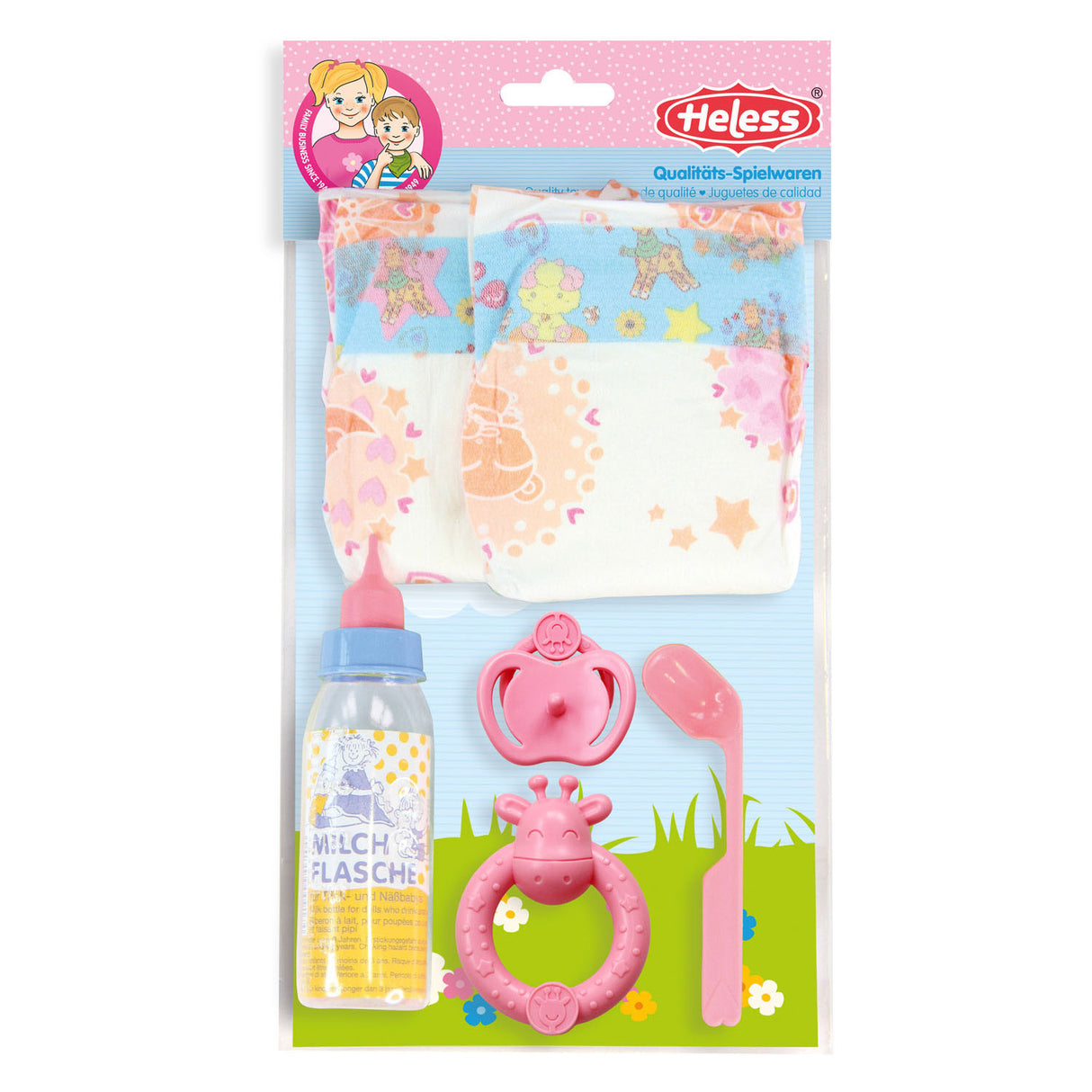 Heless poppenverzorging accessoires set, 6dlg.