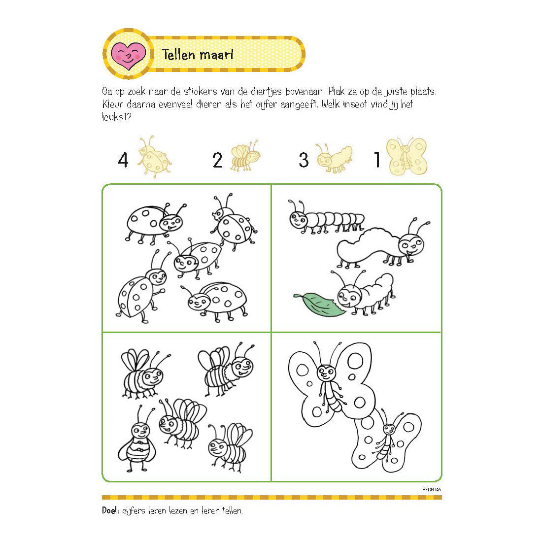 Delta Deltas Exercise With Stickers - First Counting Games (5-6 anni)