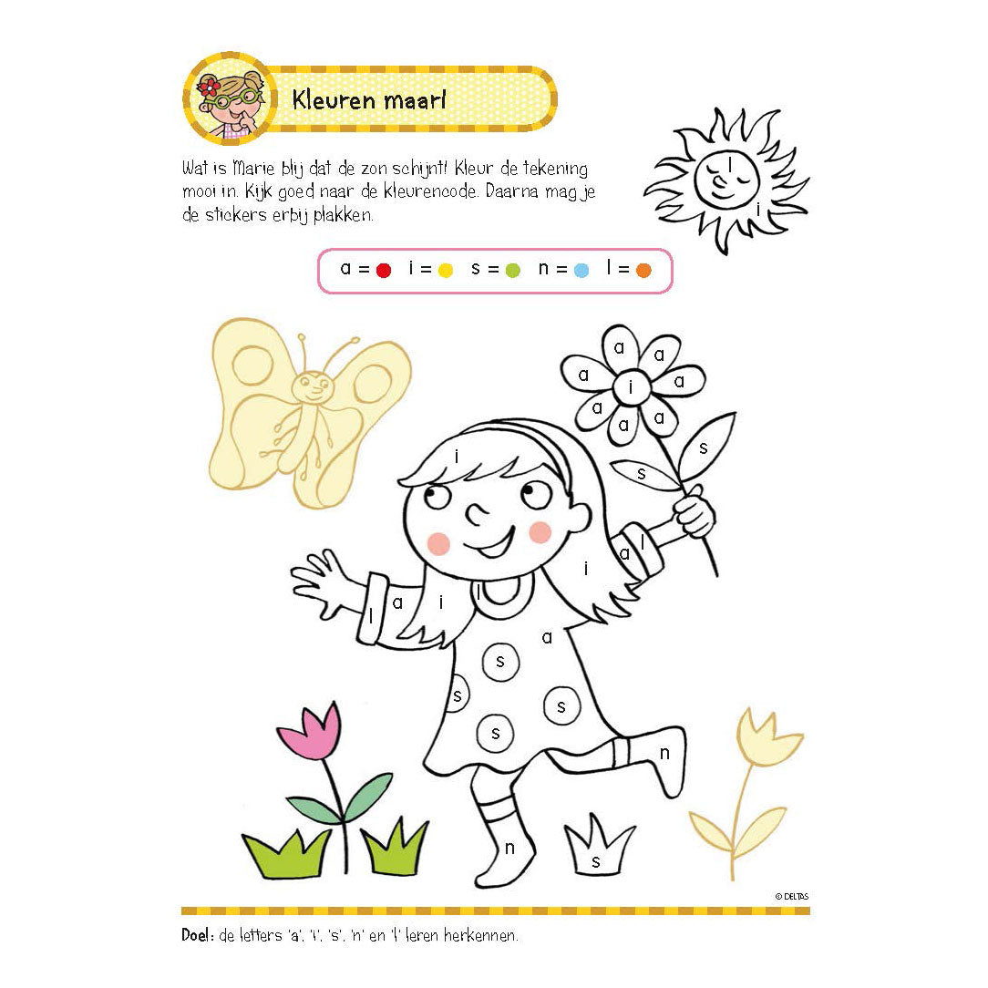 Deltas Exercise Book with stickers - First reading games (5-6 years)