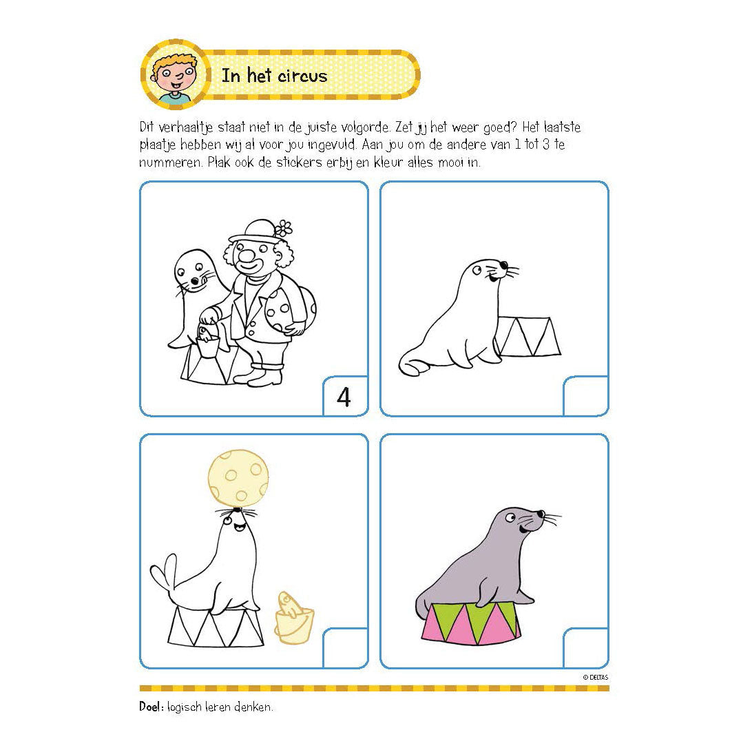 Deltas Exercise Book with stickers - First reading games (5-6 years)
