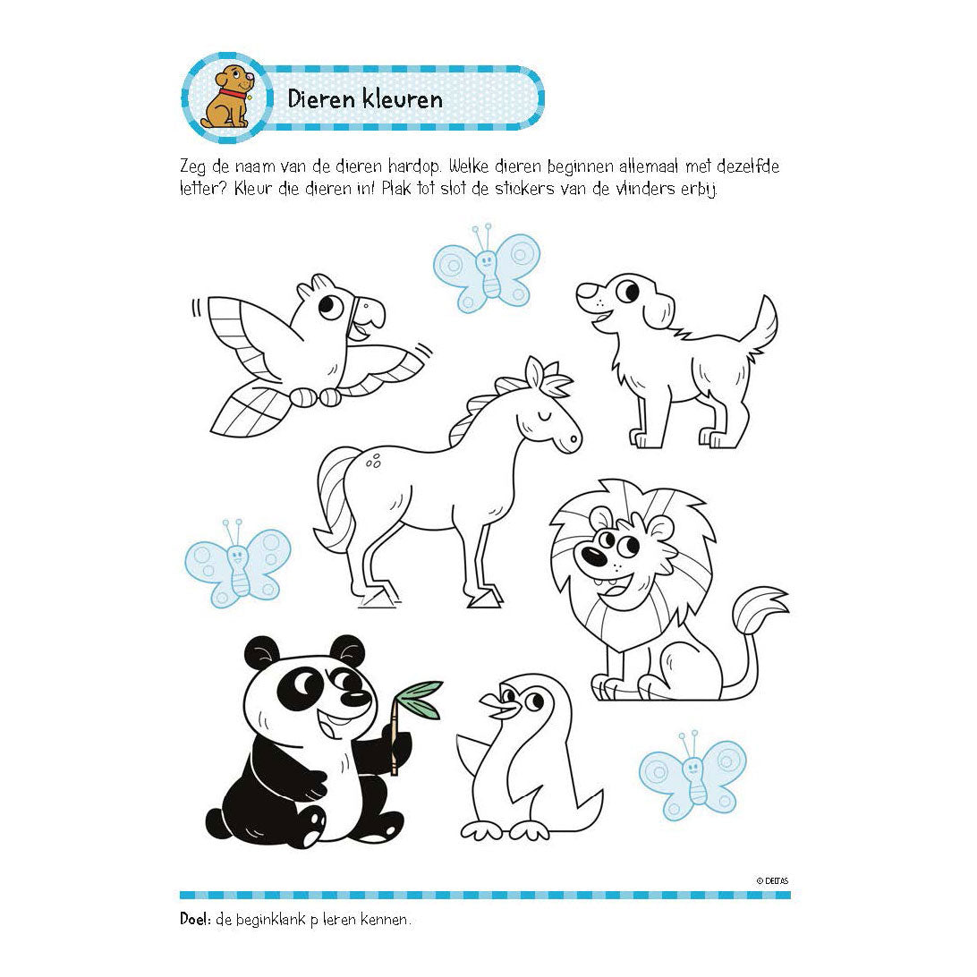 Deltas Exercise Book with stickers - Nice reading exercises (6-7 years)