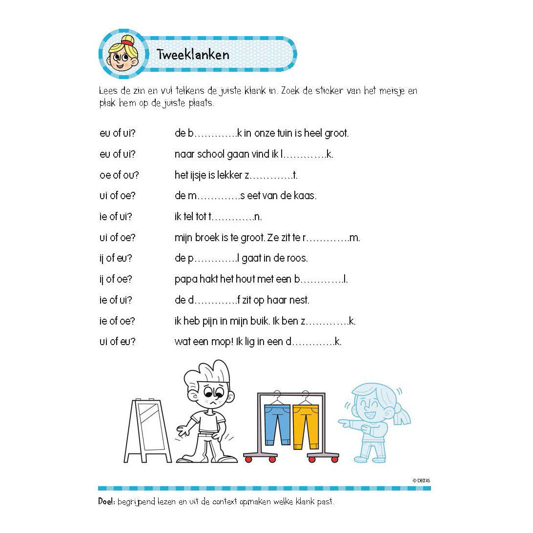 Deltas Exercise Book with stickers - Nice reading exercises (6-7 years)