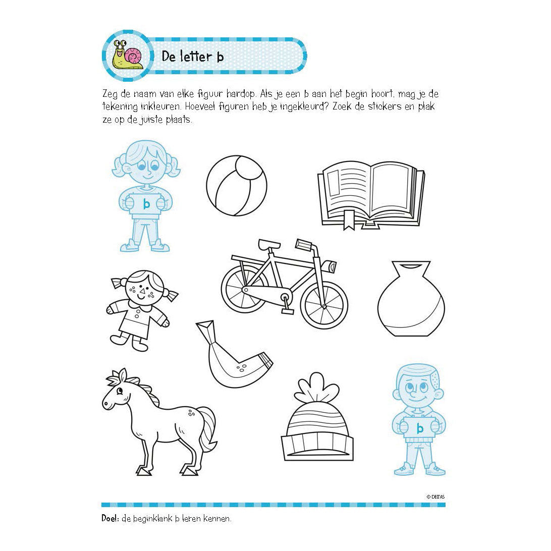 Deltas Exercise Book with stickers - Nice reading exercises (6-7 years)
