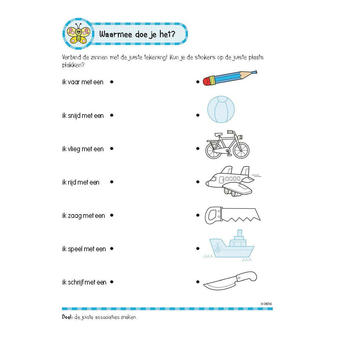 Deltas Exercise Book with stickers - Nice reading exercises (6-7 years)