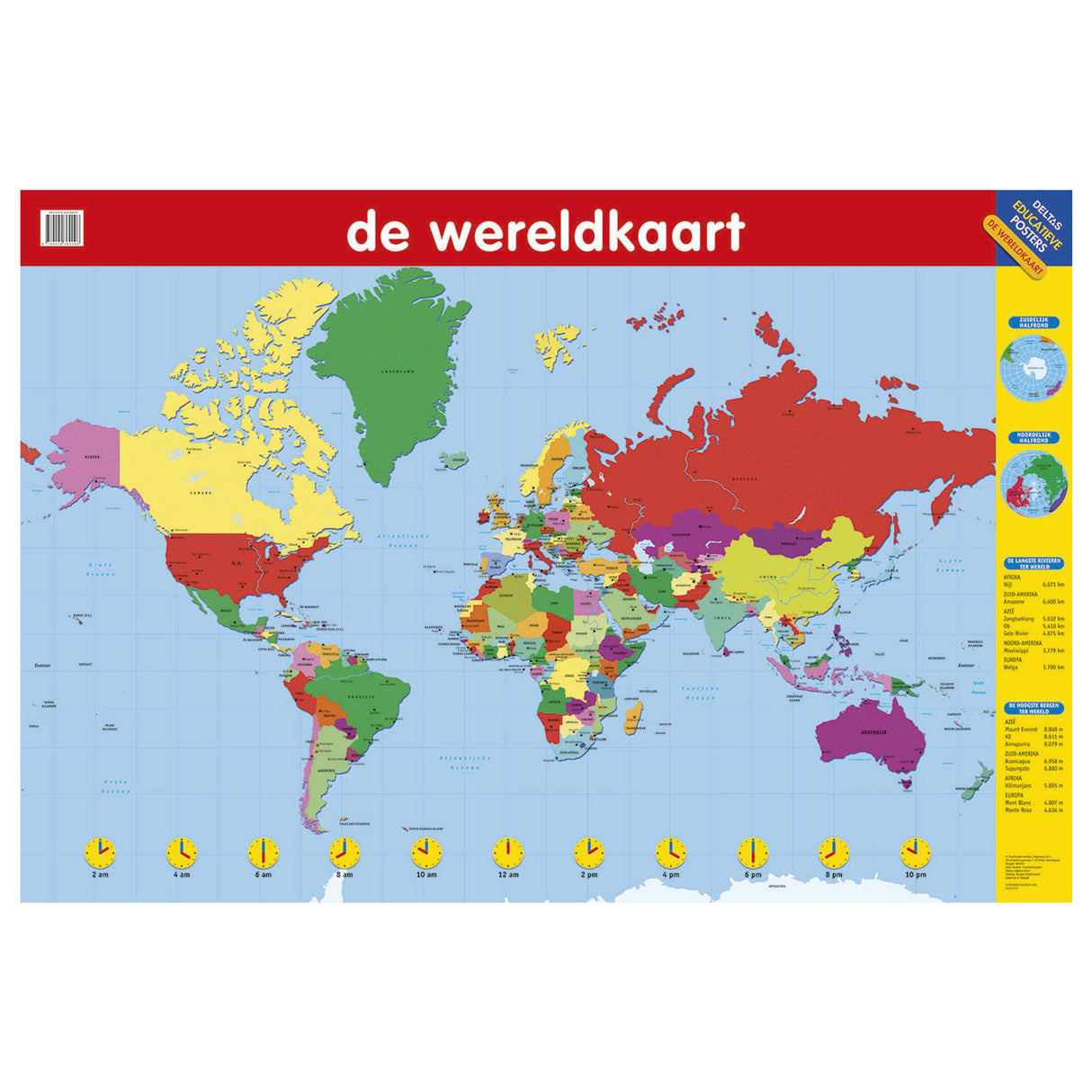 Deltas Plakat edukacyjny - mapa świata